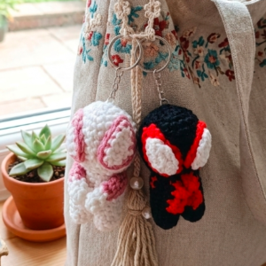 Handmade Spider-Man Crochet Keychains