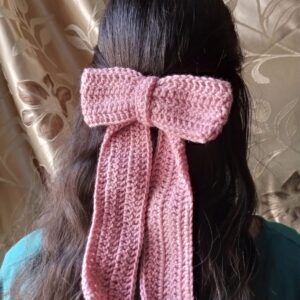 Crochet Bow Clip
